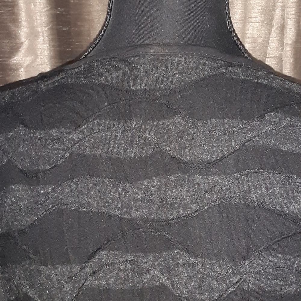 Black and Gray Striped Long Sleeve Dress - Picture 5 of 7